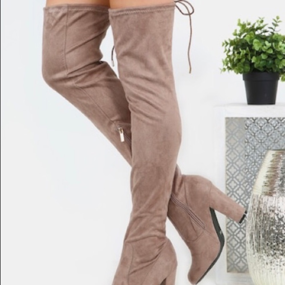 BNIB Taupe Heeled Boots